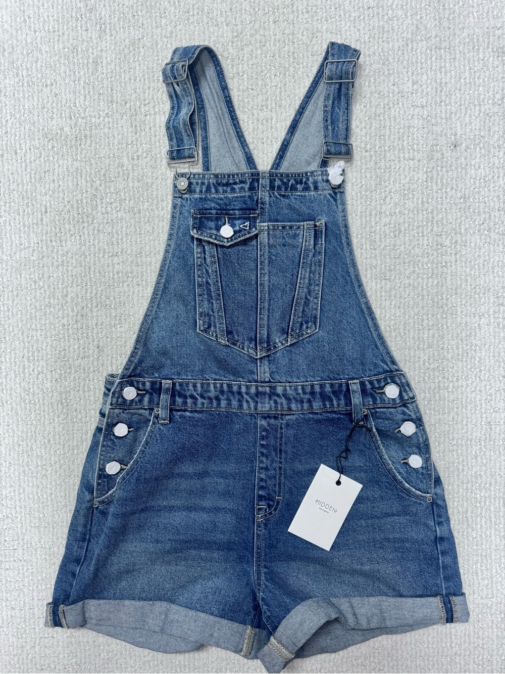 Hidden Jeans Dylan Denim Overalls Shorts 90s inspired NWT!